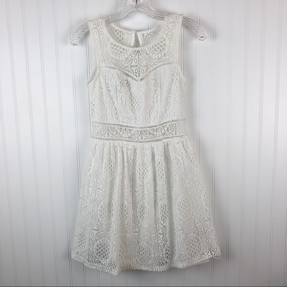 BY & BY White Lace Summer Dress
